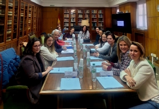 Jesús María Chamorro y Encarnación Vicente con las juezas y magistradas convocadas a la reunión